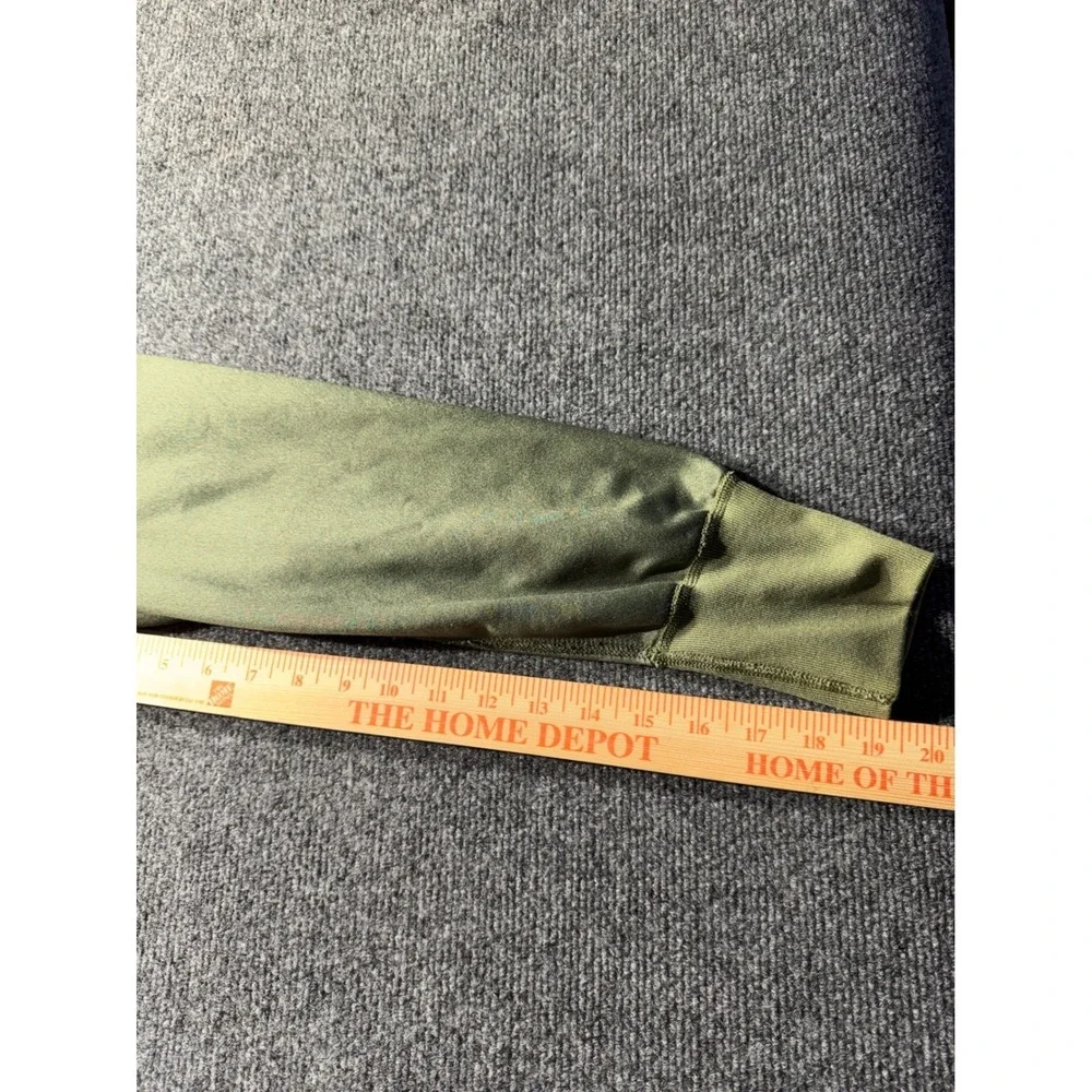 Olive Green Tactical Quarter Zip Pullover Performance Fleece Mid Layer Mens L